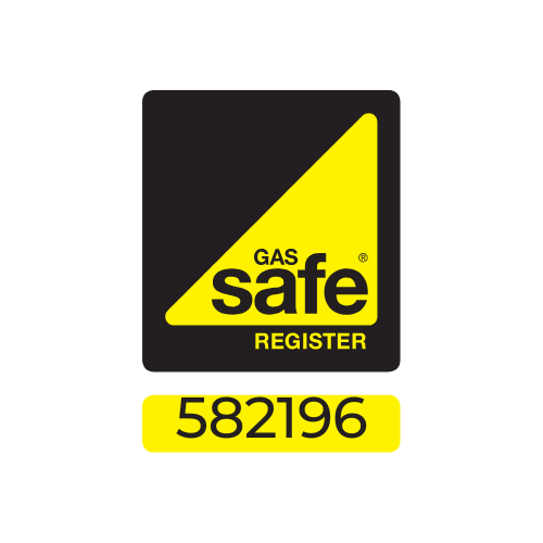 Gas Safe Register logo with registration number 582196 - official UK gas certification